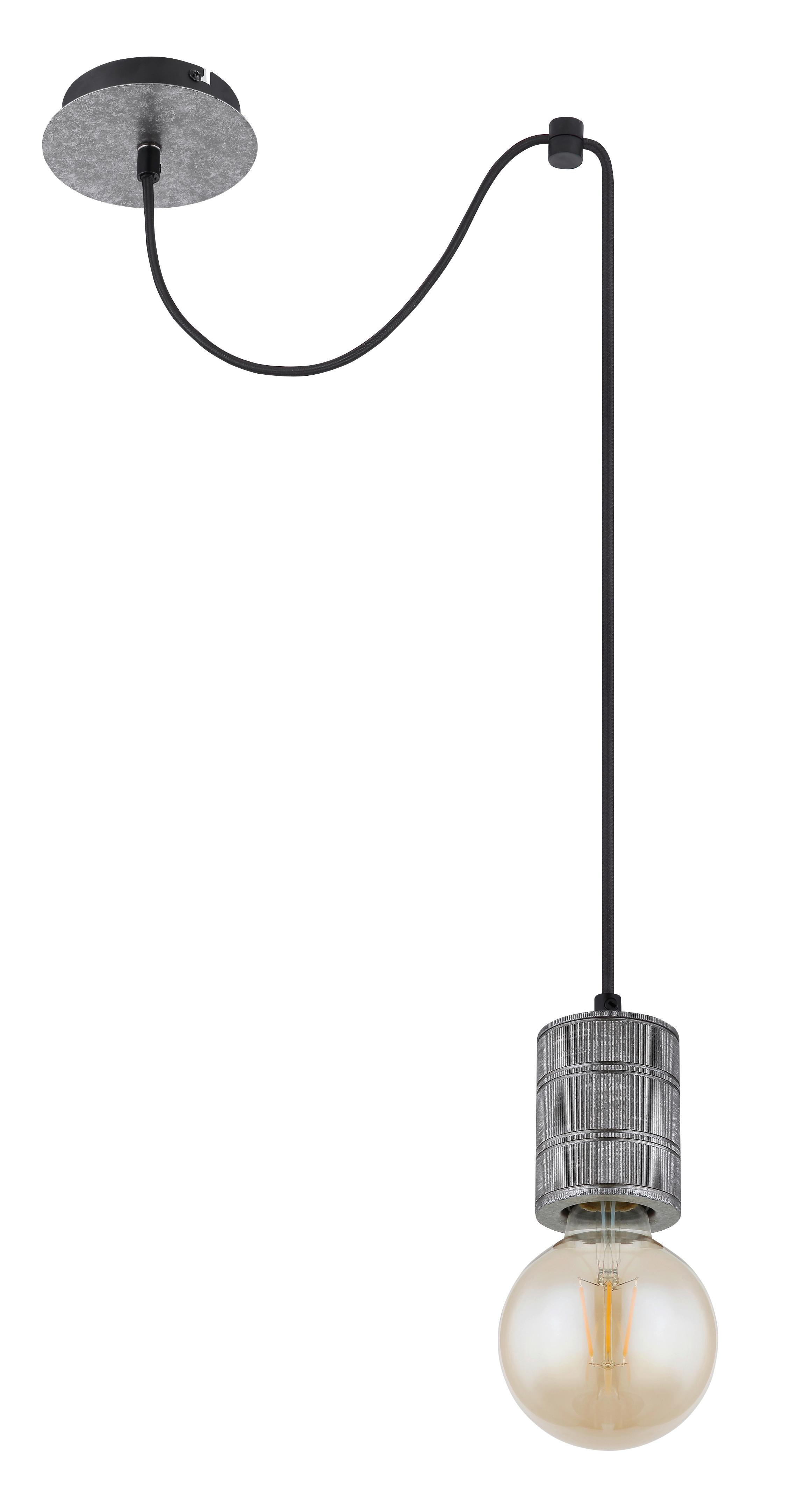 Viseča Svetilka Freddy - srebrne barve, Basics, kovina (12/160cm) - Globo