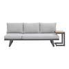 TUINBANK LOAN - Antraciet/Donkergrijs, Modern, Hout/Textiel (210/84/78cm) - Bessagi Garden