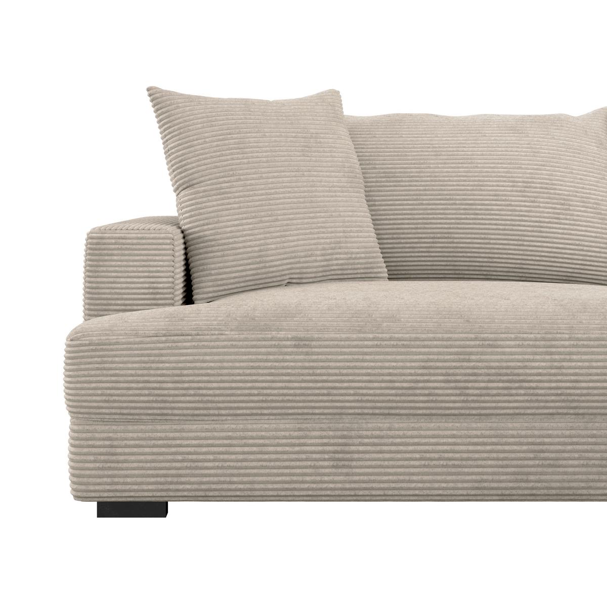 NAROŻNIK PELLE - beżowy/czarny, Modern, tkanina (180/265cm)