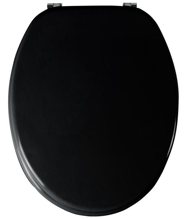 Wc Ülőke Ink - fekete, Modern, faalapú anyag/fém (38/5/45cm)