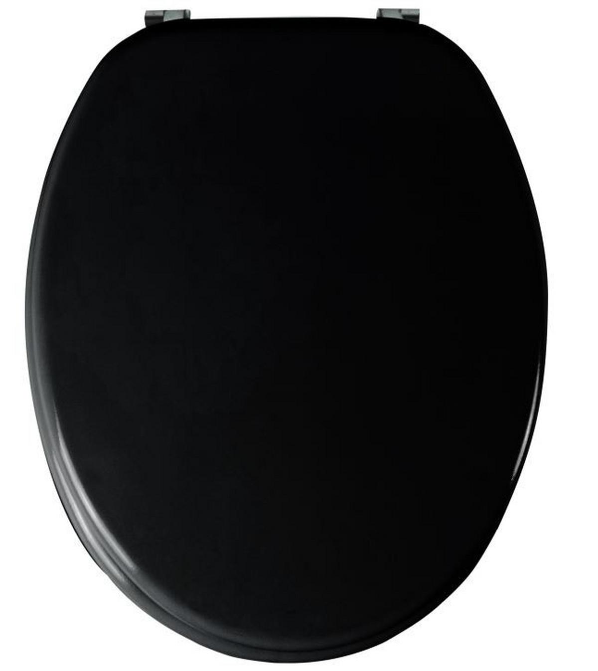Wc Ülőke Ink - fekete, Modern, faalapú anyag/fém (38/5/45cm)