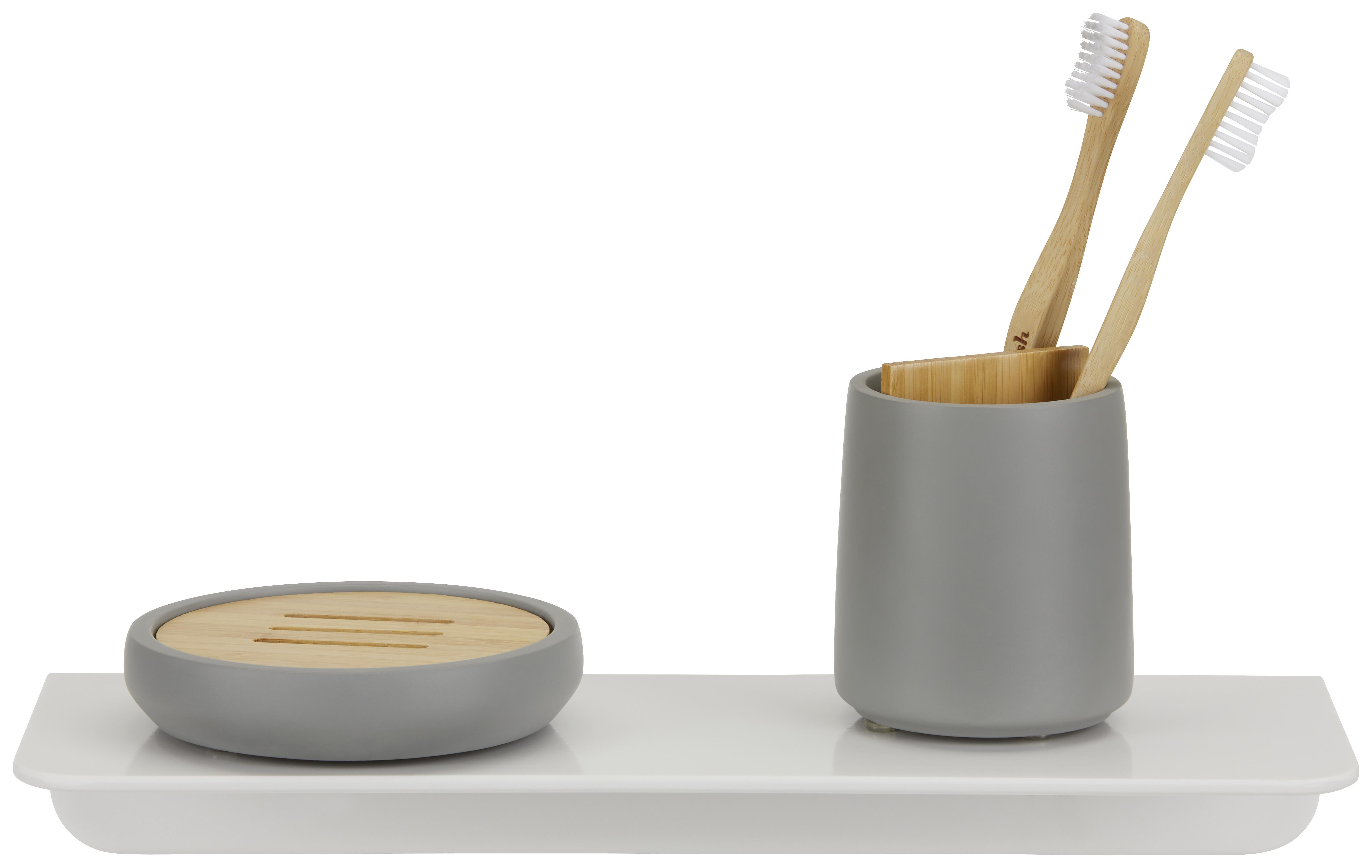 Ablage Isa aus Kunststoff in Weiß - Weiß, MODERN, Kunststoff (35/5/12,5cm) - Mömax