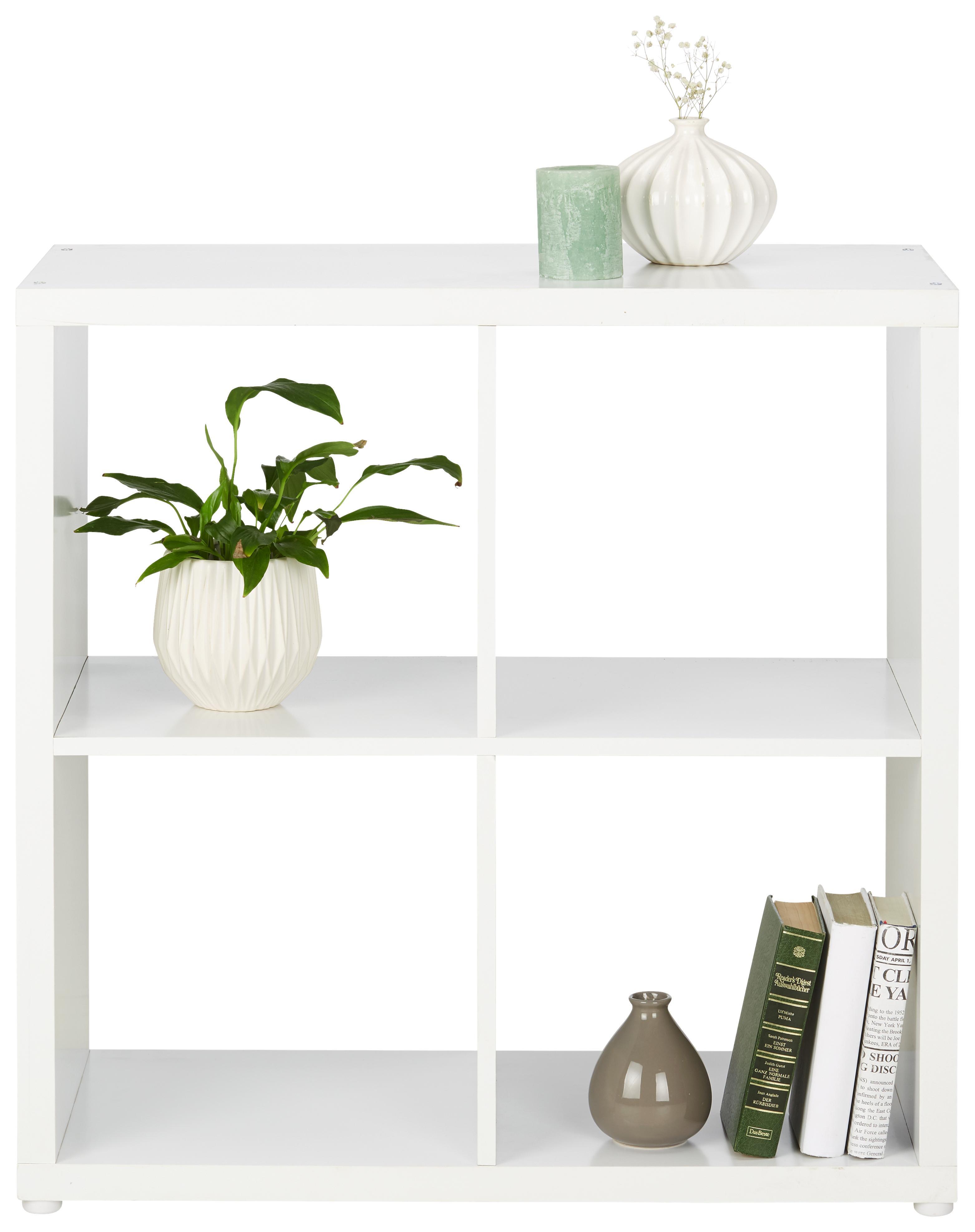 Regal in Weiß - Weiß, MODERN, Holzwerkstoff/Kunststoff (76/76/34cm) - Modern Living