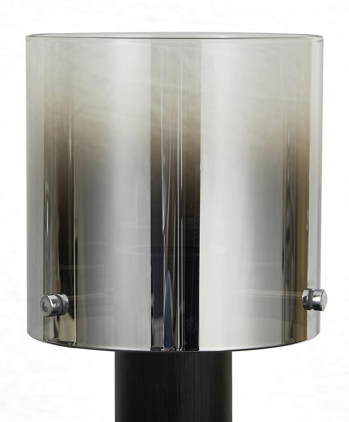 LAMPA STOŁOWA ALESUND - czarny/ciemnoszary, Design, metal/szkło (15/26cm) - Dieter Knoll