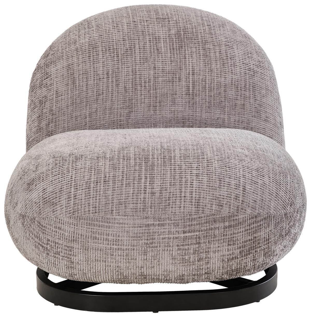 FOTEL KATE - jasnoszary/czarny, Trend, metal/tkanina (75/66/87cm) - P & B
