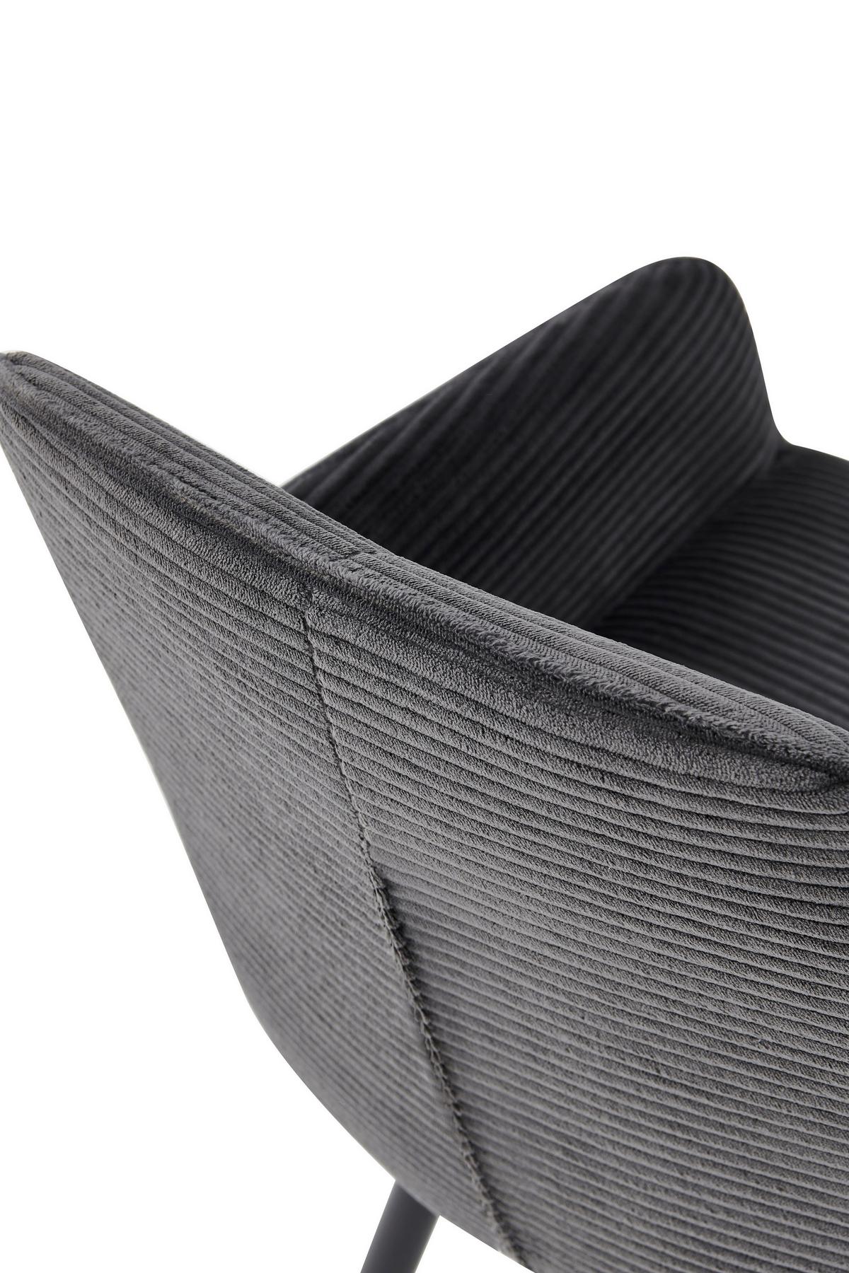 ARMLEHNSTUHL-SET VERONA II S 2ER-SET - Anthrazit/Schwarz, MODERN, Textil/Metall (55/85/61cm) - P & B