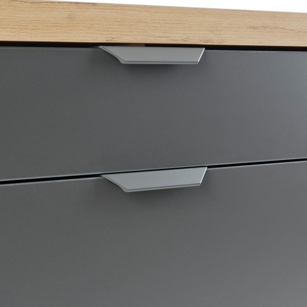 Comodă TV JAKE - stejar Artisan/antracit, Trend, material pe bază de lemn (213/61,5/38cm) - Modern Living