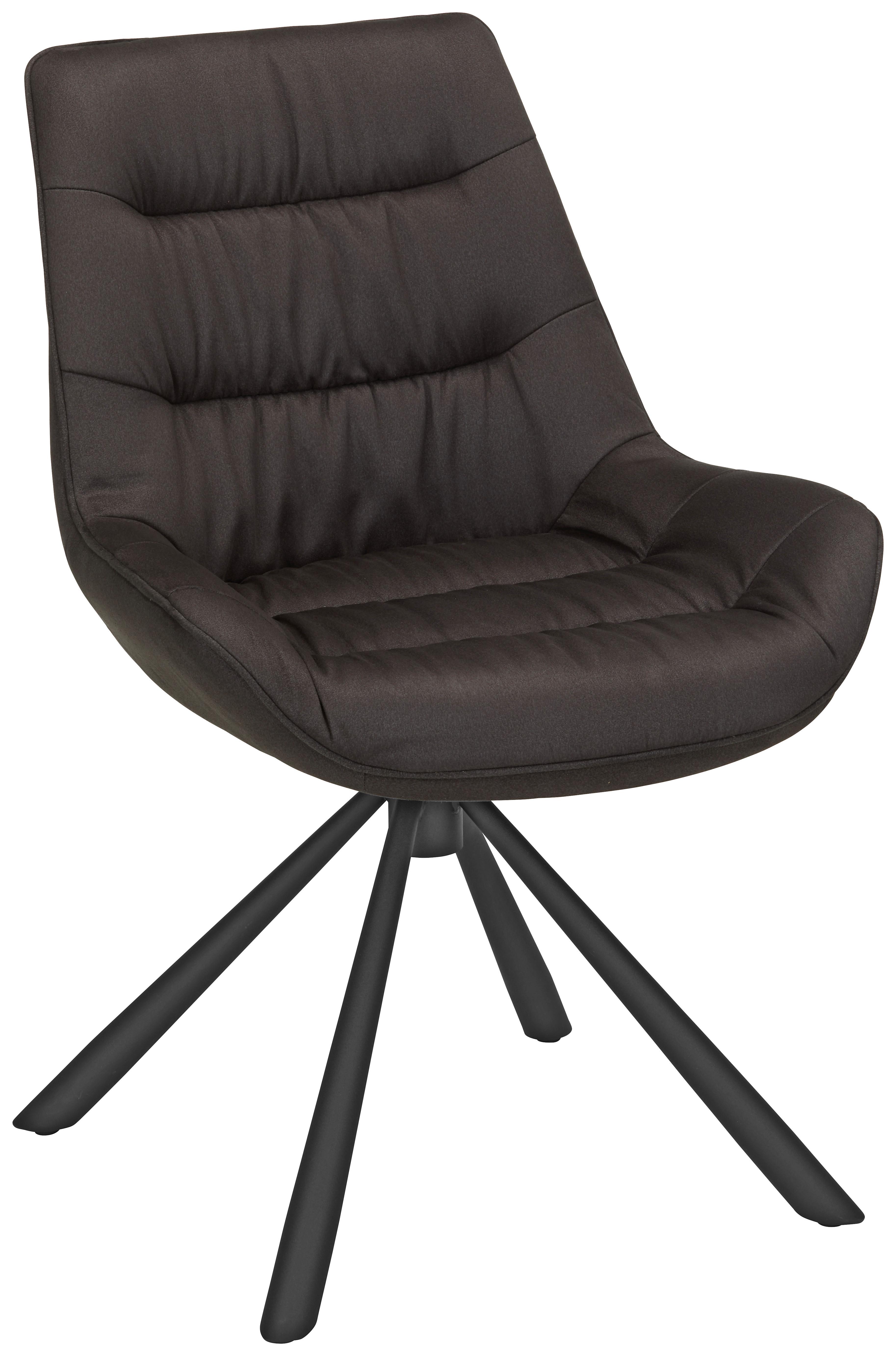 STOL REBELL - grå/svart, Modern, metall/textil (57/84/63cm) - Mömax