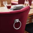Stuhl in Rot aus Samt - Naturfarben/Dunkelrot, LIFESTYLE, Holz/Textil (58/97/67cm) - Premium Living Stuhl in Rot aus Samt - Naturfarben/Dunkelrot, LIFESTYLE, Holz/Textil (58/97/67cm) - Premium Living