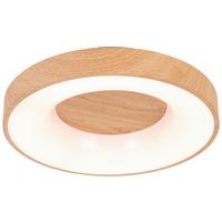 Stropna Led-svetilka Luzia - črna/barve hrasta, Moderno, kovina/umetna masa (40/10cm) - Mömax