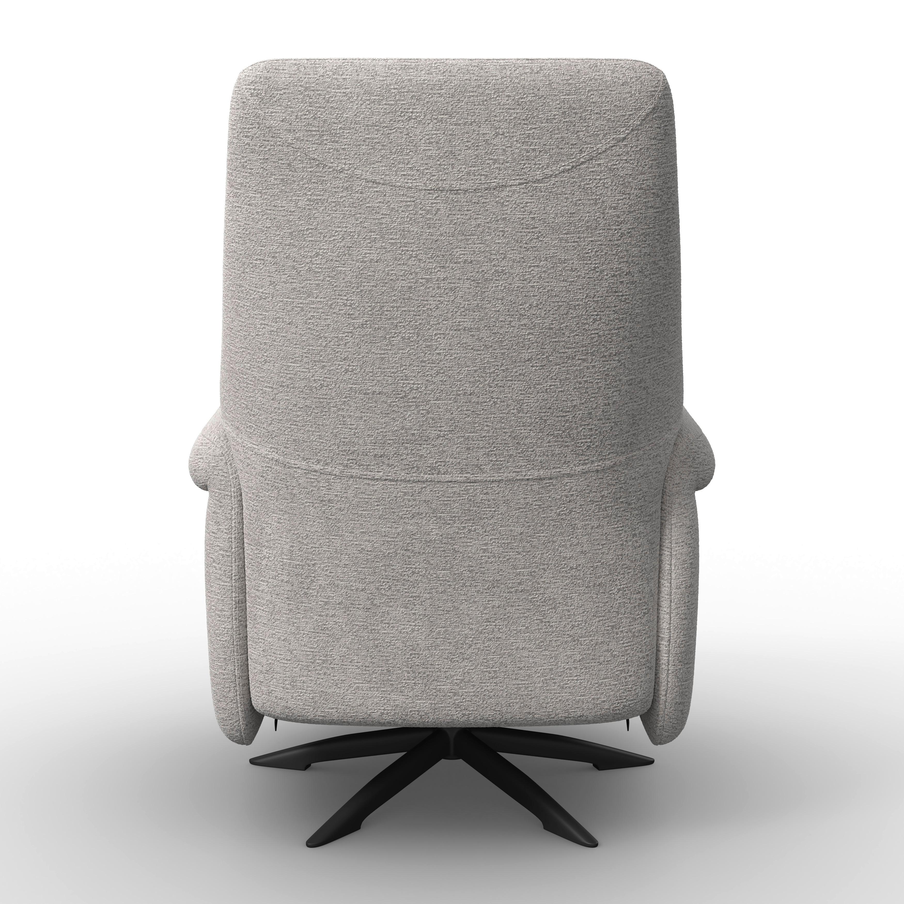 RELAXFÅTÖLJ ALICE - ljusgrå/svart, Modern, metall/trä (76/110/94cm) - Bessagi Home
