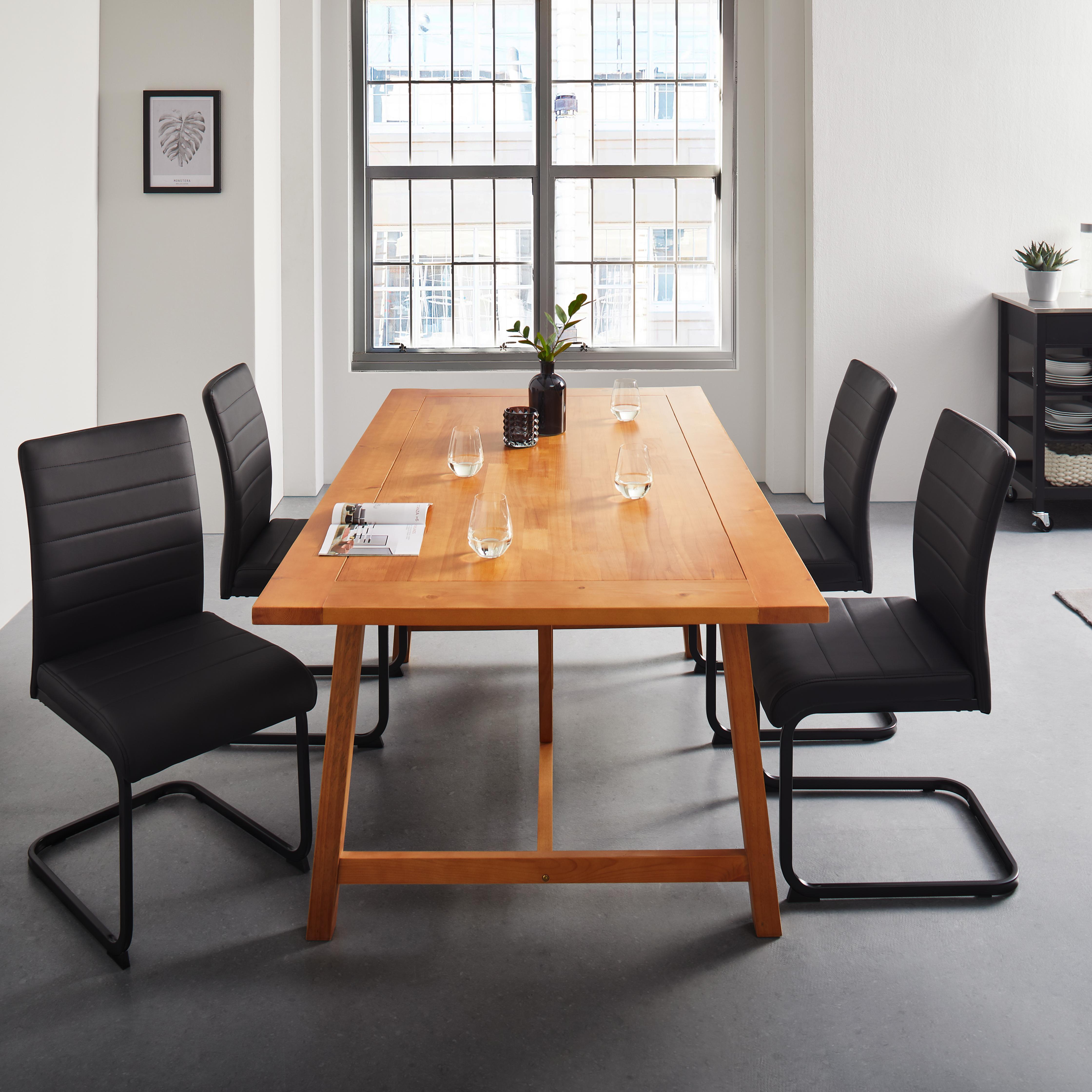 Esstisch aus Kiefer ca. 180x100 cm 'Amilia' - Kieferfarben, MODERN, Holz (180/100/76cm) - Bessagi Home