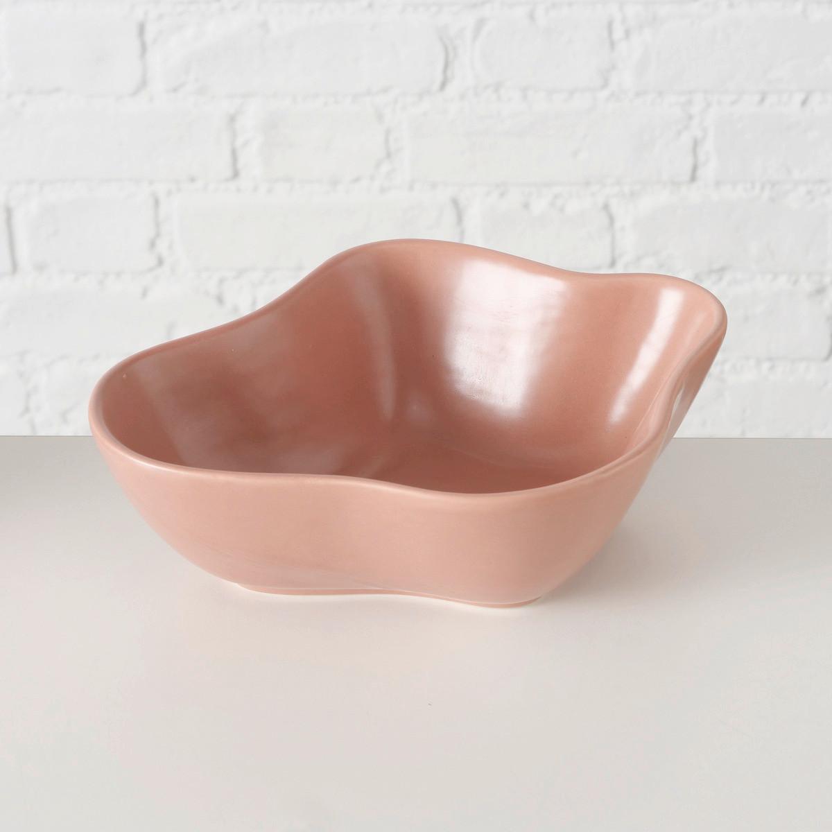 Dísztál Gravo I - világos rózsaszín, Modern, kerámia (17/7/21cm) - Modern Living