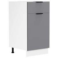 KÜCHENUNTERSCHRANK FASOLA - Weiss/Anthrazit, Trend, Holzwerkstoff/Kunststoff (40/82/46cm) - MID.YOU