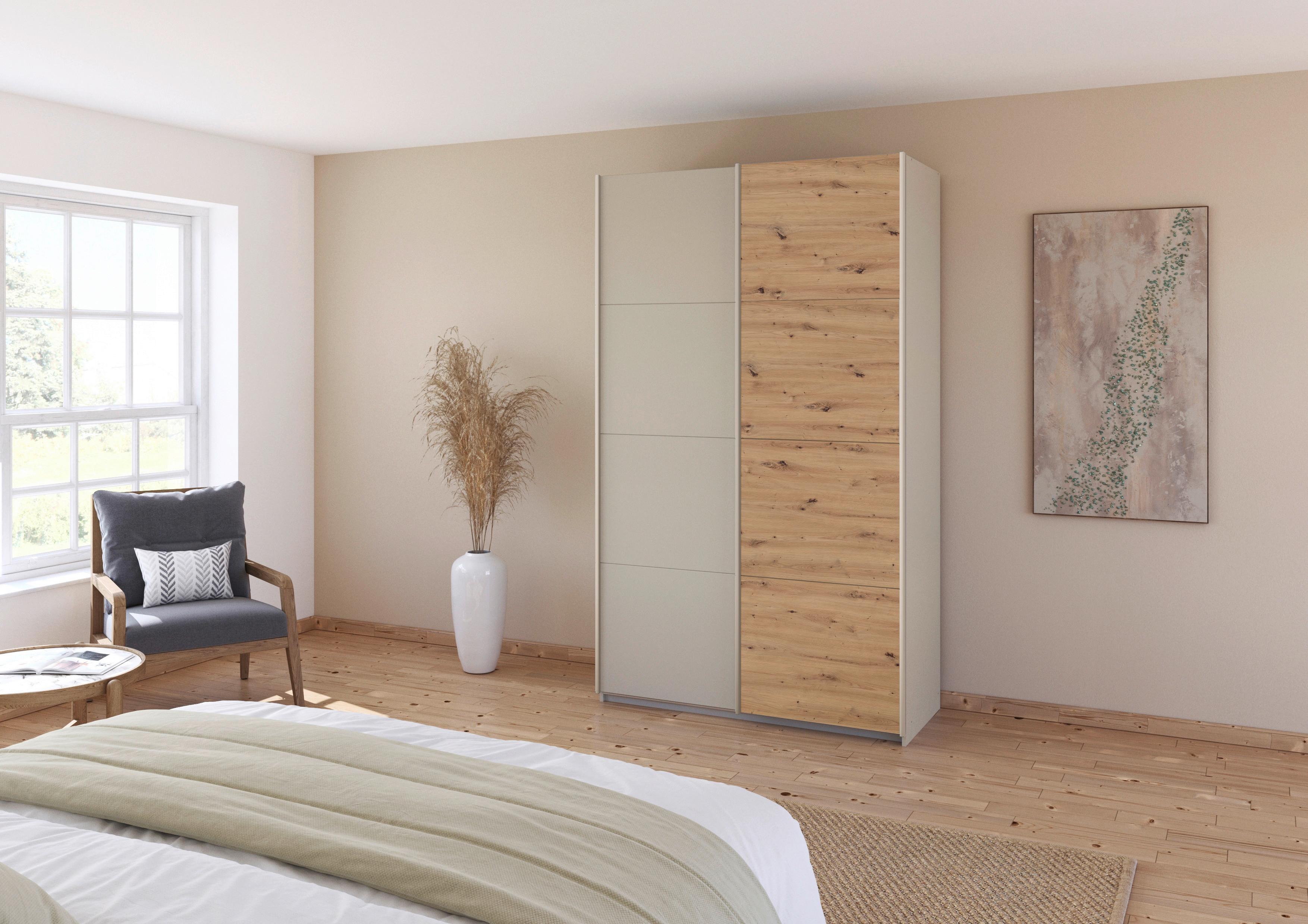 Ormar S Kliznim Vratima Feldkirch - hrast Artisan/boje šampanjca, Trend, drvni materijal (136/229/61cm) - Modern Living