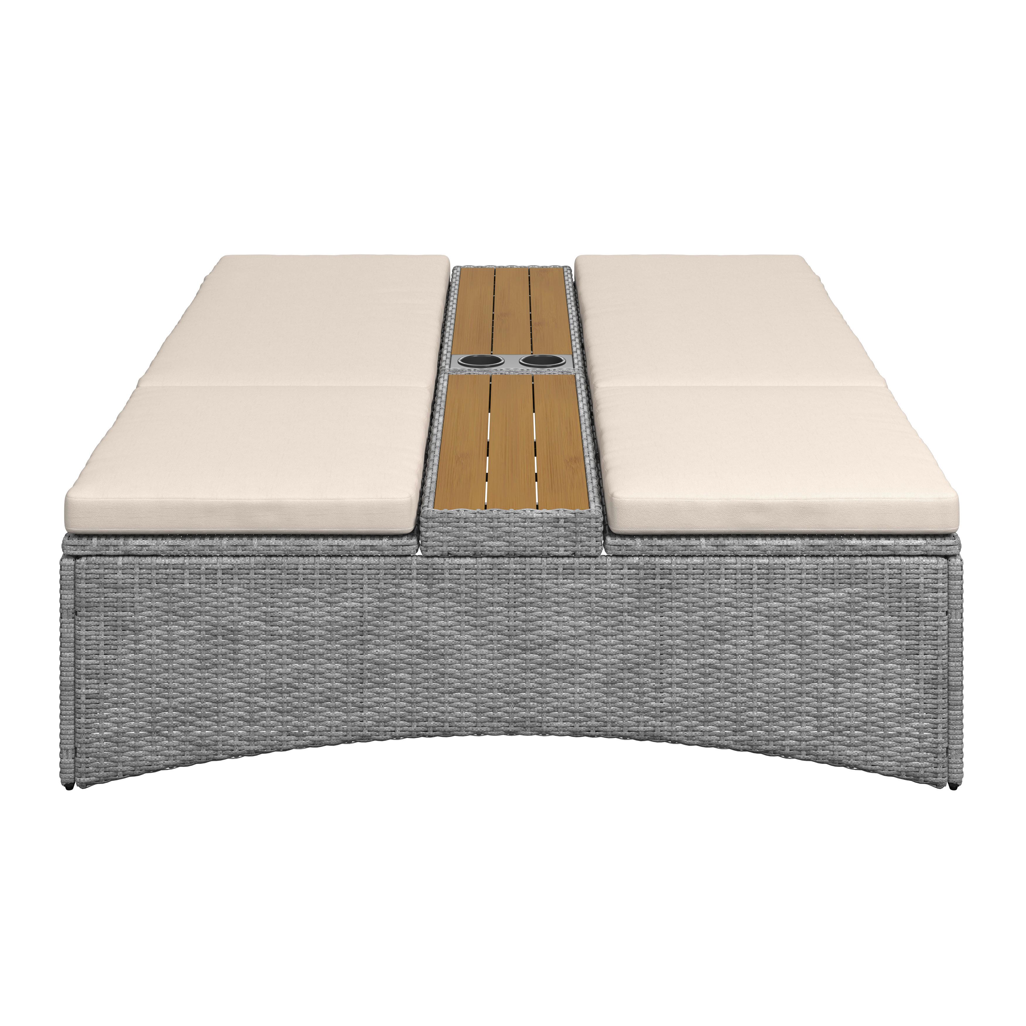 SOLSÄNG MONERO - cremefärgad, Modern, metall/trä (203/155/150cm) - Bessagi Garden