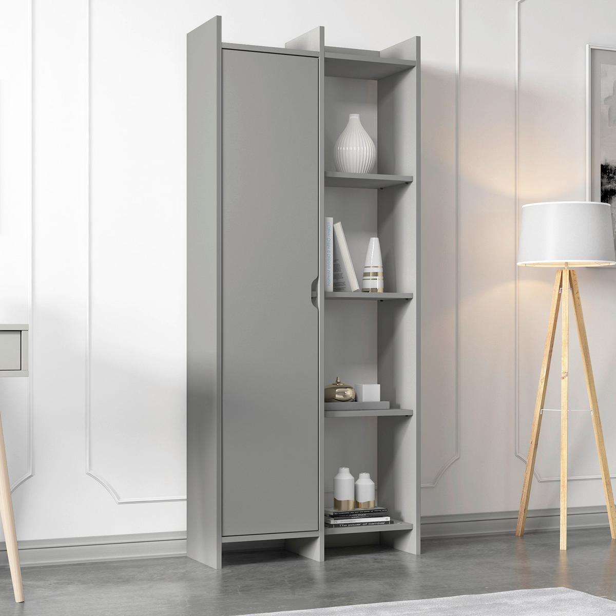 REGAL OFFER BÜCHERREGAL - Grau, Design, Holzwerkstoff (70/180/30cm) - Livetastic