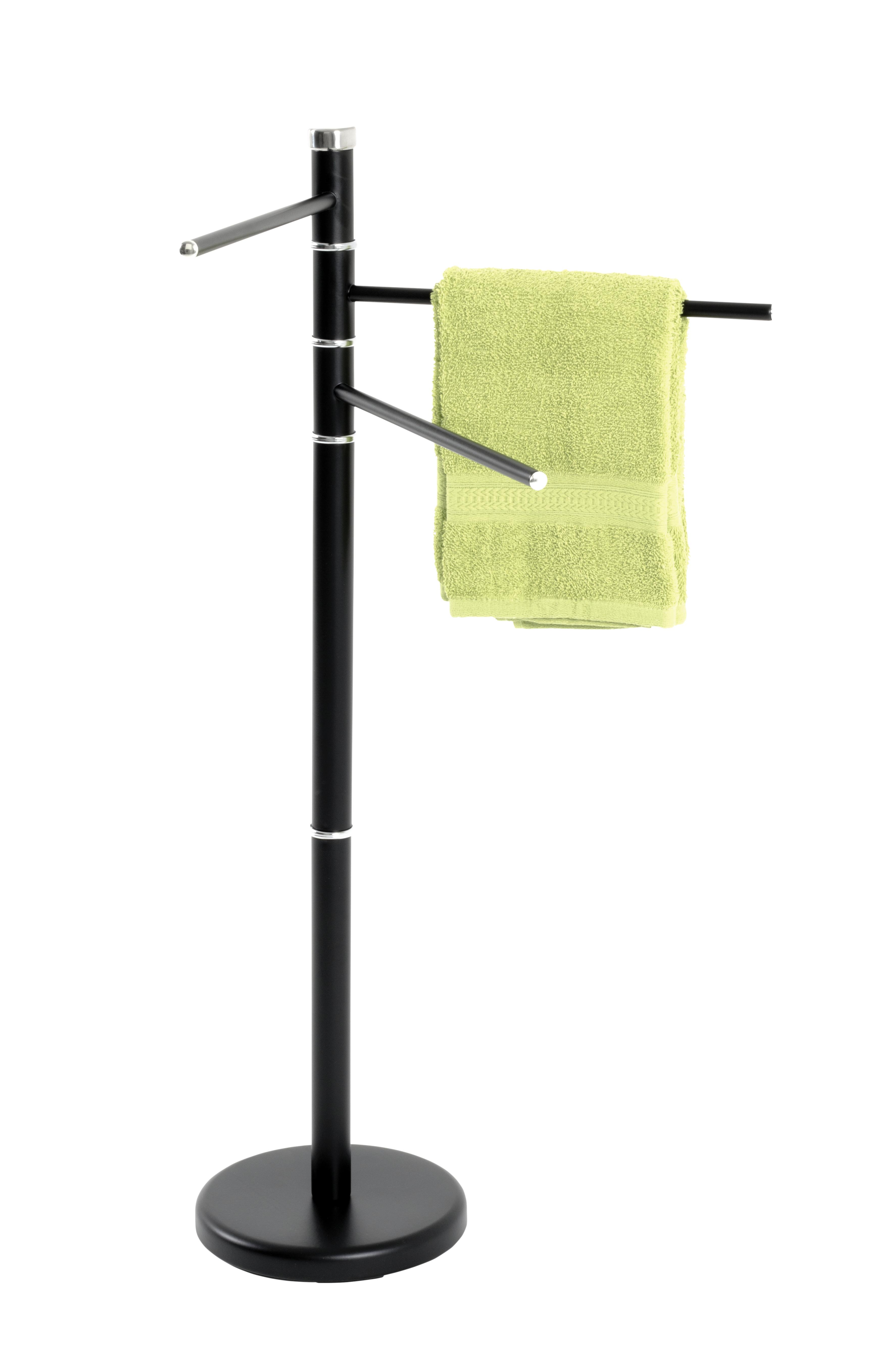 Handtuchständer in Schwarz - Schwarz, Modern, Metall (22/89/46cm) - Mömax
