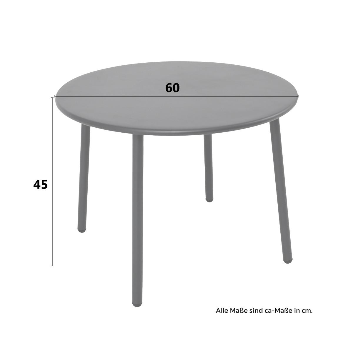 Gartenset Reini Dungelgrau/Beige, 4-teilig - Dunkelgrau/Beige, MODERN, Textil/Metall (120/74/68cm) - Mömax