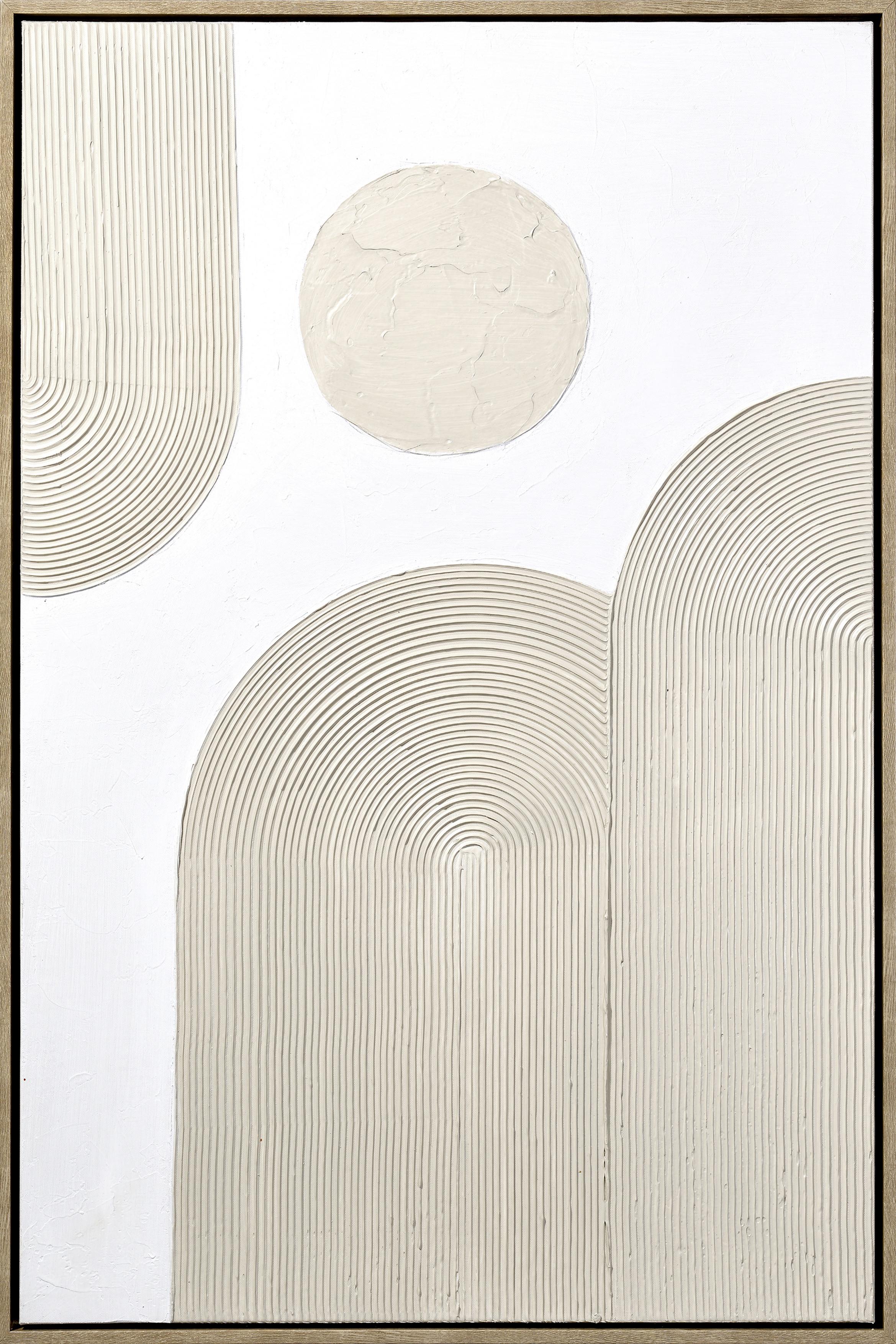 Keilrahmenbild Denise in Weiß/Beige ca. 60x90cm - Beige/Weiß, Holz/Kunststoff (60/90cm) - Premium Living