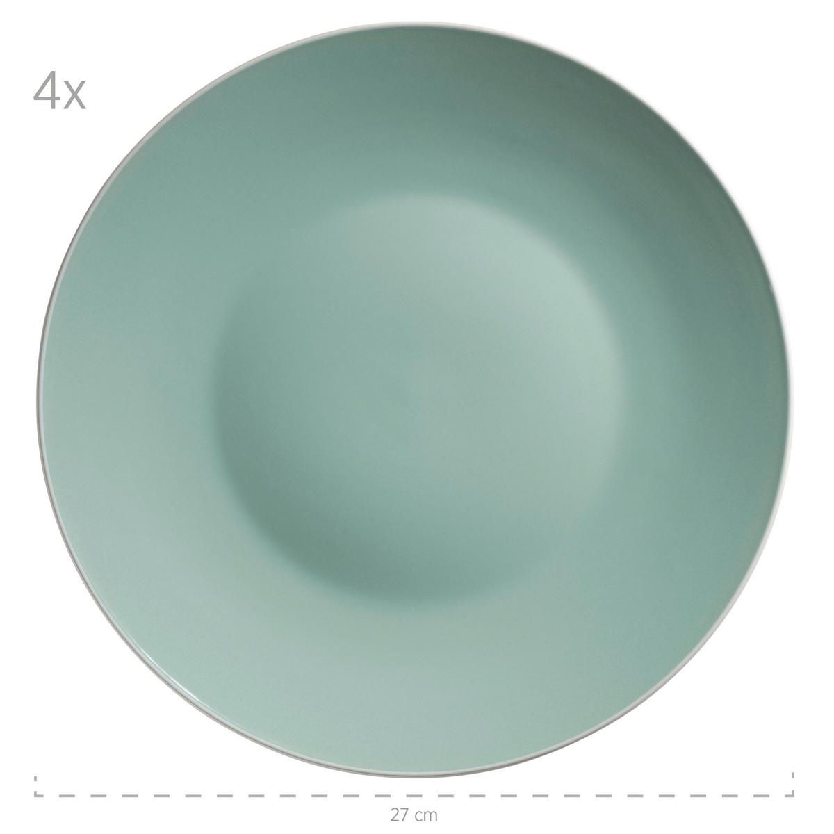 KOMBISERVICE 931845 GRÜN GLÄNZEND - Grün, Basics, Keramik (46,5/33/32cm) - Mäser