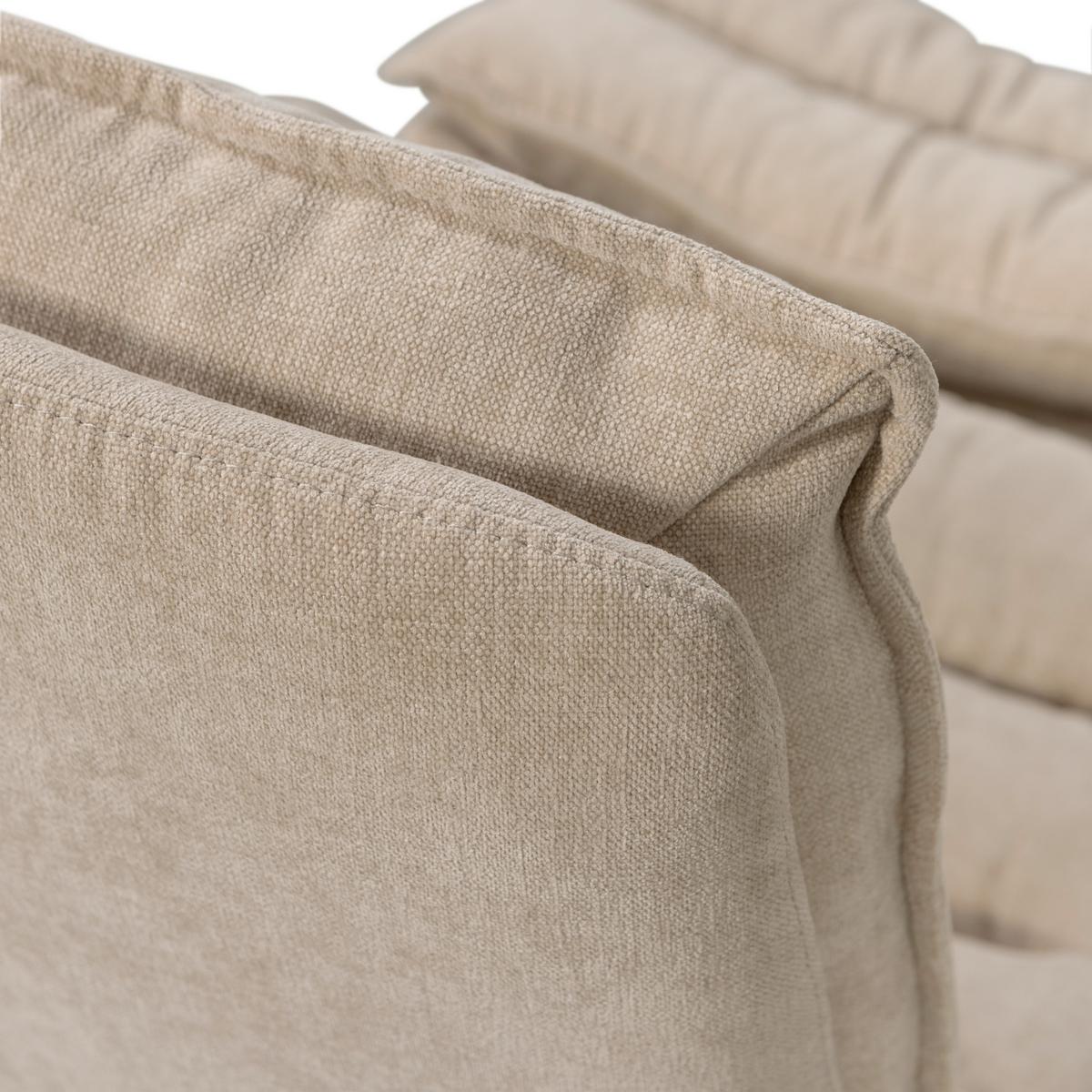 SESSELSET Kube Naturfarben B: 77cm - Schwarz/Naturfarben, Design, Textil/Metall (77/97/69cm) - Livetastic