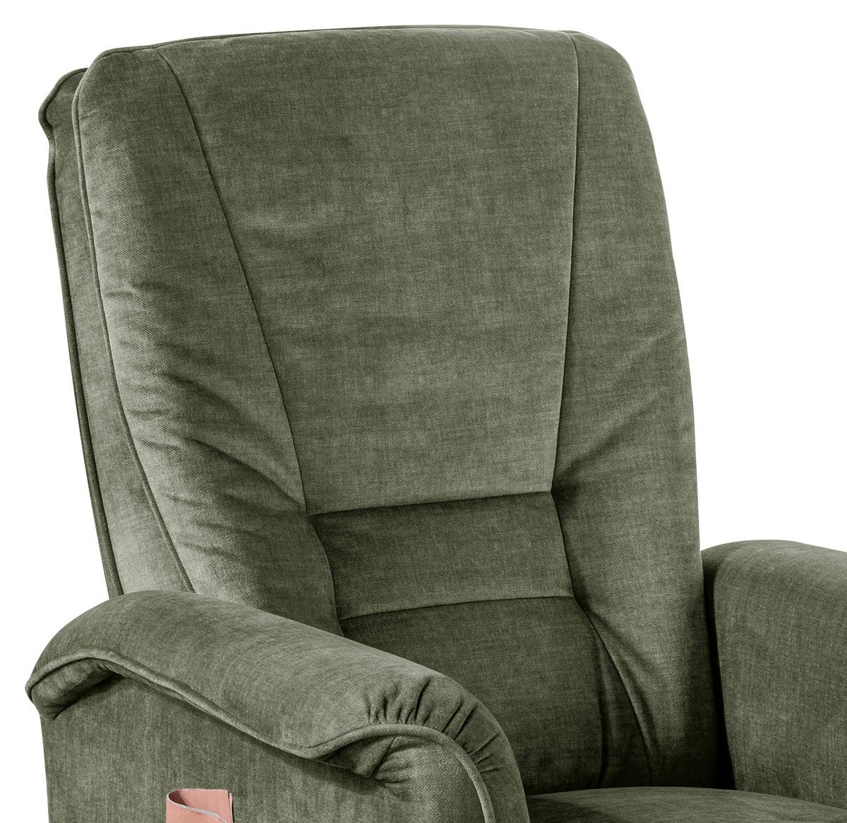Relaxsessel Harry Dunkelgrün Velours - Dunkelgrün/Schwarz, Design, Kunststoff/Textil (77/107/88cm) - Livetastic