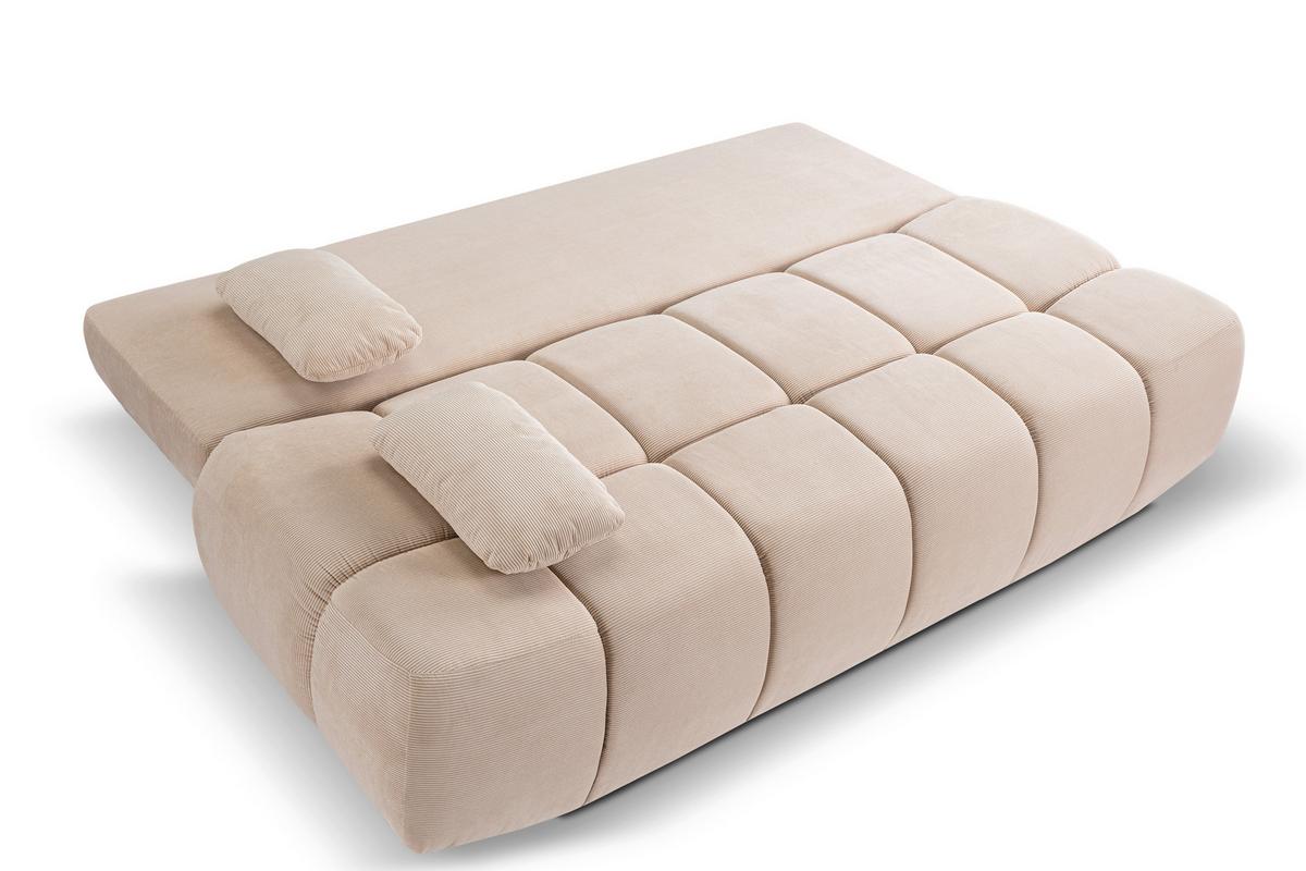 Schlafsofa Lauder Beige - Beige/Schwarz, Basics, Holz/Kunststoff (207/93/105cm) - MID.YOU