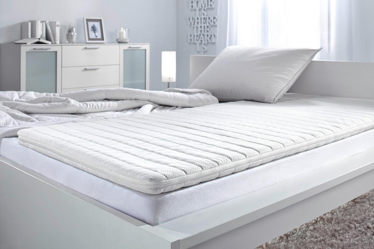 Topper aus Kaltschaum ca. 90x200cm - Weiss, Konventionell (90/200cm) - Nadana
