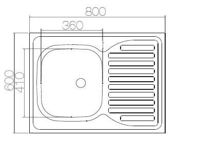 Sudoper Nasadni Classic - Moderno (36,5/41,5/16cm)