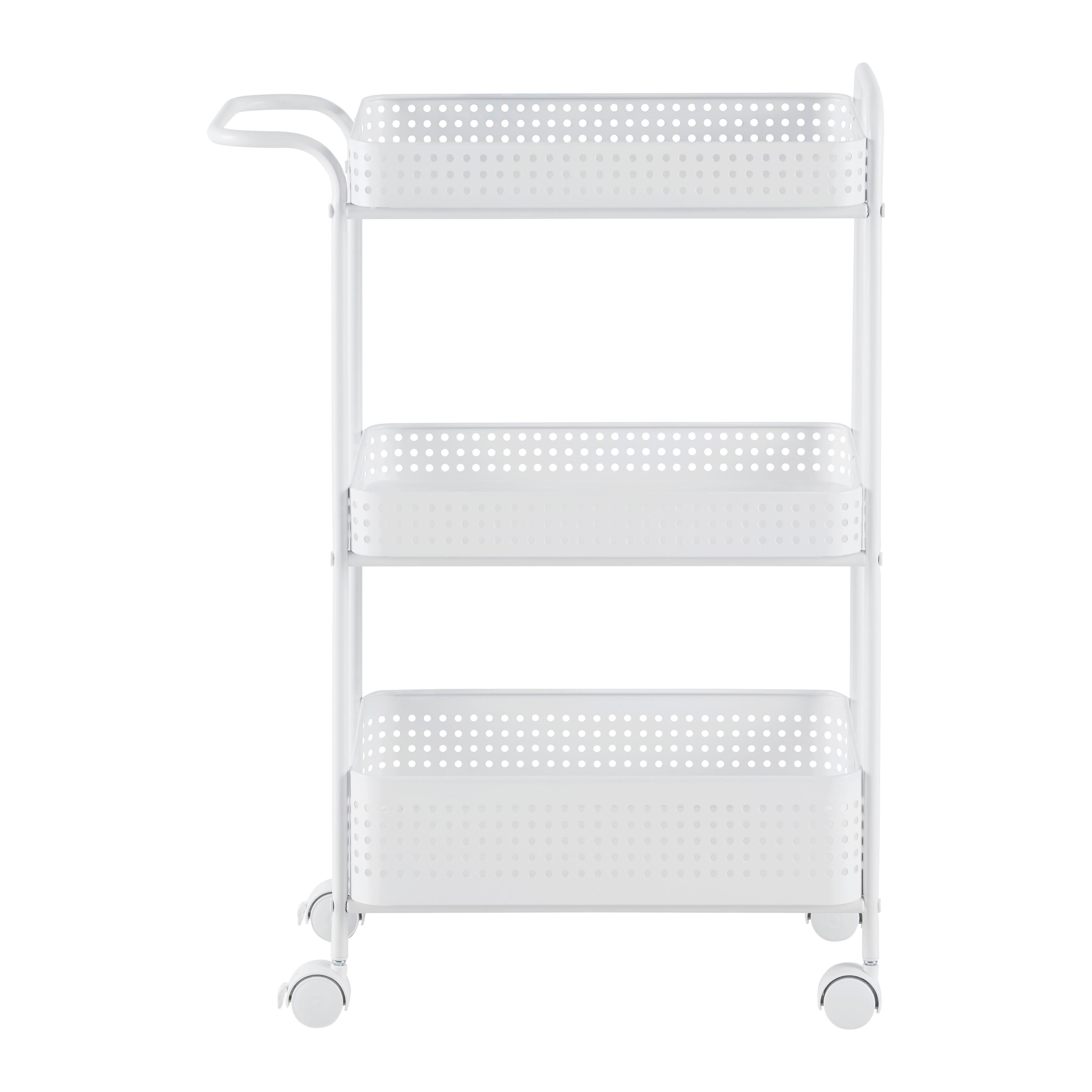 RULLVAGN ANCONA -EXKLUSIV- -SB- - vit, Modern, metall/plast (52/72/28cm) - Mömax
