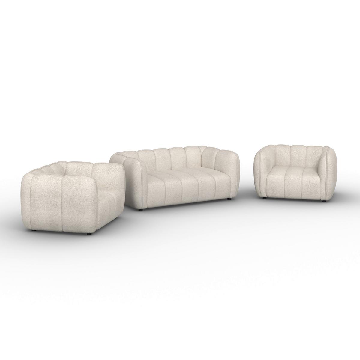 Sjedeća Garnitura Sandra - bež/crna, Moderno, drvo/tekstil - Bessagi Home