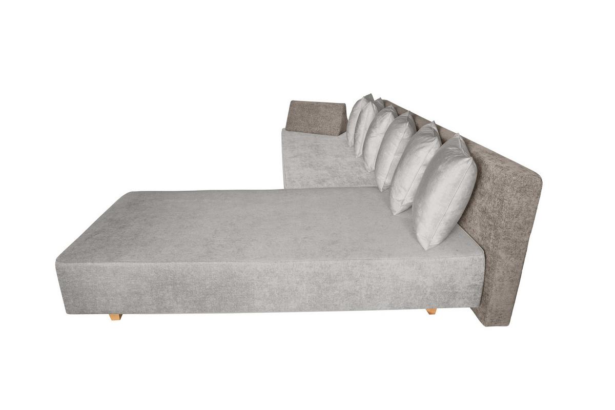Boxspring Kanapéágy Bloom - krémszínű/barna, Modern, műanyag/faalapú anyag (292/79/215cm)