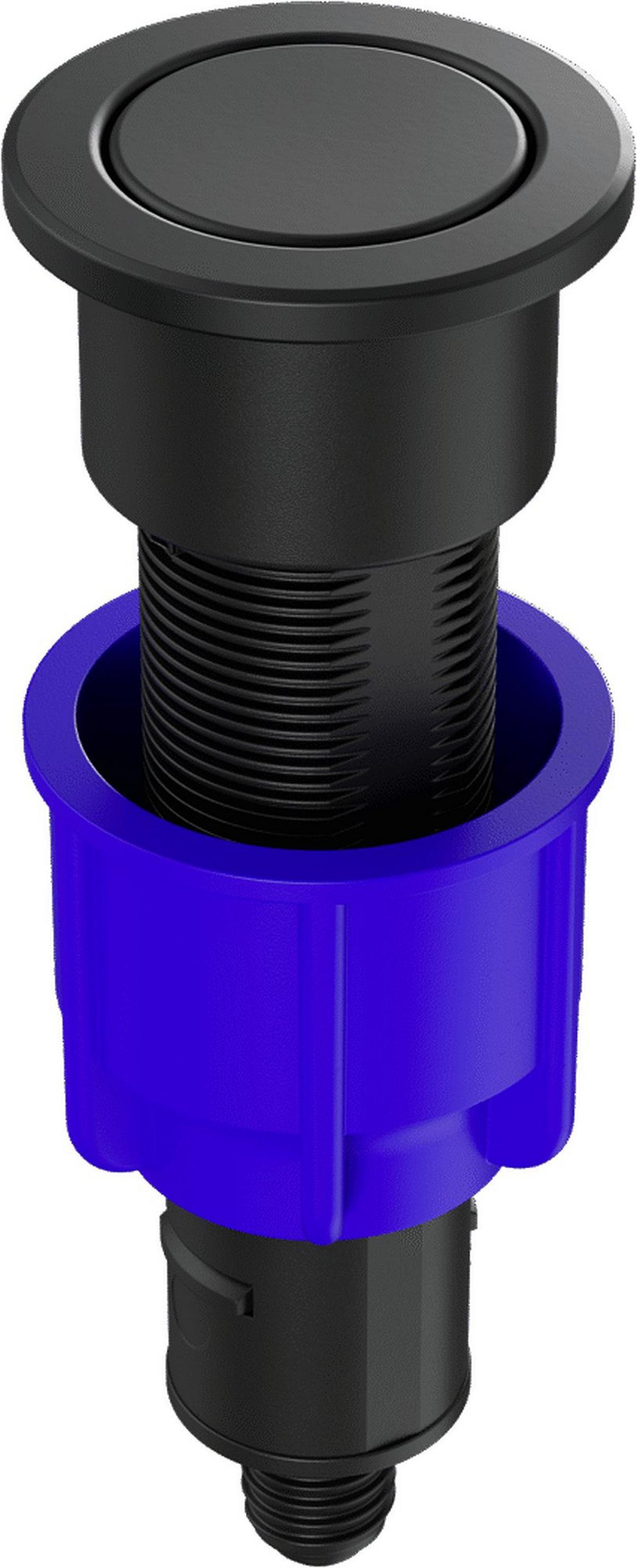 Ablauffernbedienung 210671 Schwarz - Schwarz, MODERN, Kunststoff/Metall (4,4cm) - Blanco