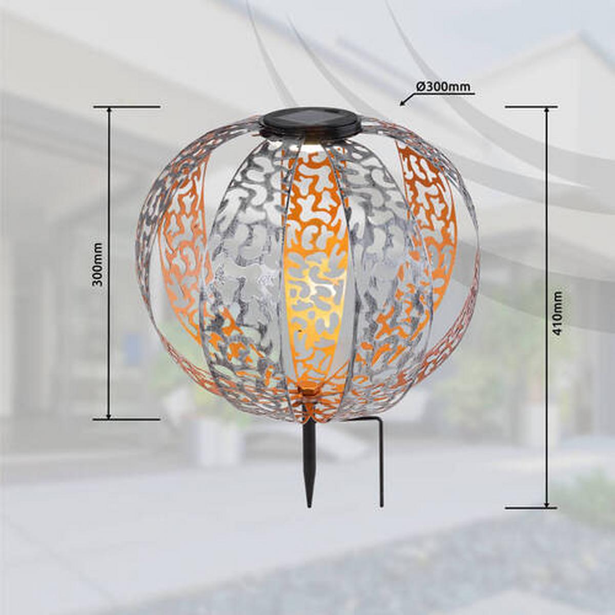 Solarna Svetilka Solar, S Sijalko - zlate barve/srebrne barve, Design, kovina (30/41,0cm) - Globo
