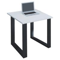 Pisalna Miza Lona, Bela, Črna, 80x80cm - črna/bela, Moderno, kovina/leseni material (80/80/76cm) - MID.YOU