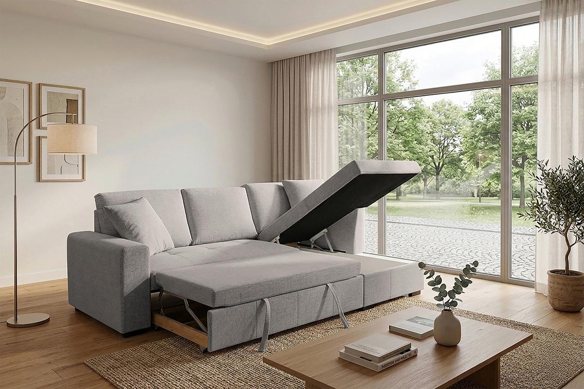 Coltar LUKAS - gri-maro, Trend, textil (239/158cm) - Modern Living