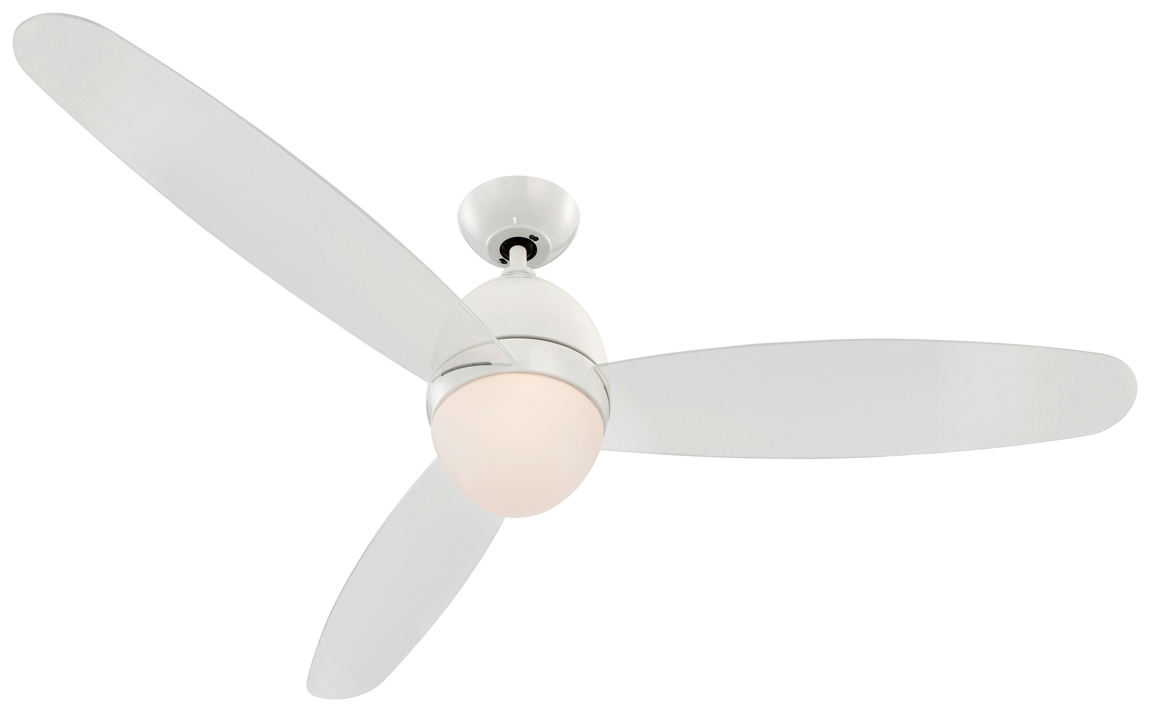 Deckenventilator Premier max. 51 Watt - Transparent/Opal, Basics, Glas/Kunststoff (132/43,1cm) - Globo