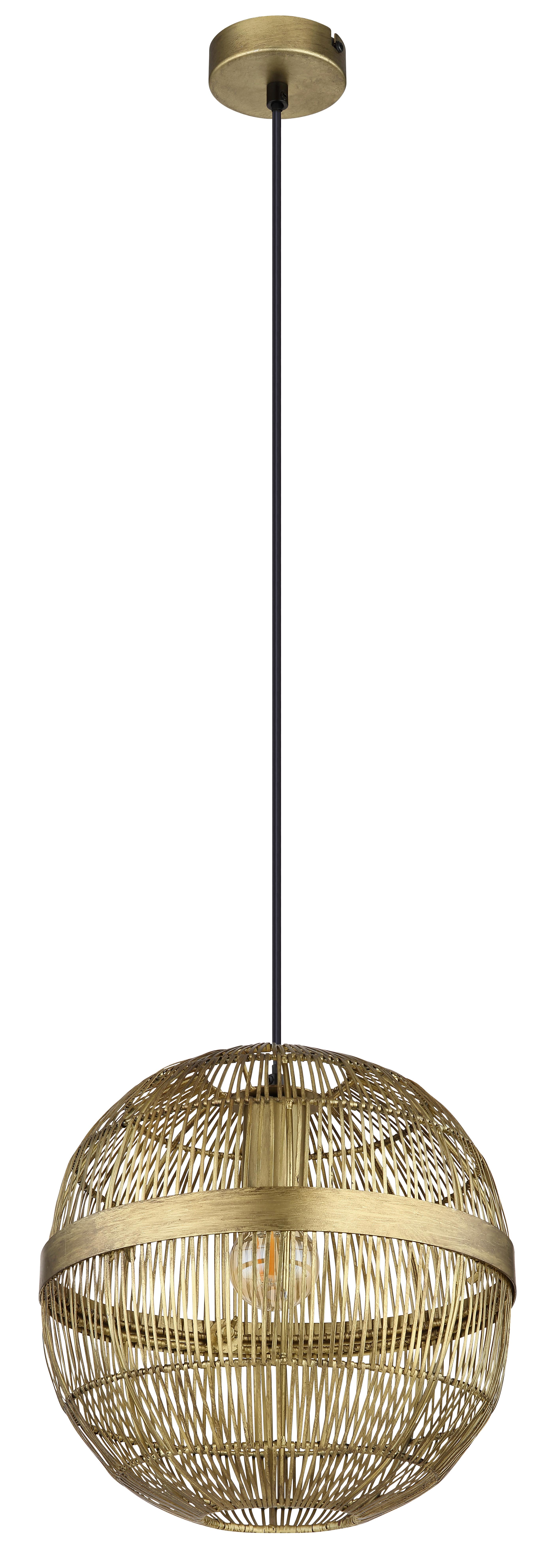 Viseča Svetilka 14995h1 Hermi Ii - barve medenine, Konvencionalno, kovina (30/120cm) - Globo
