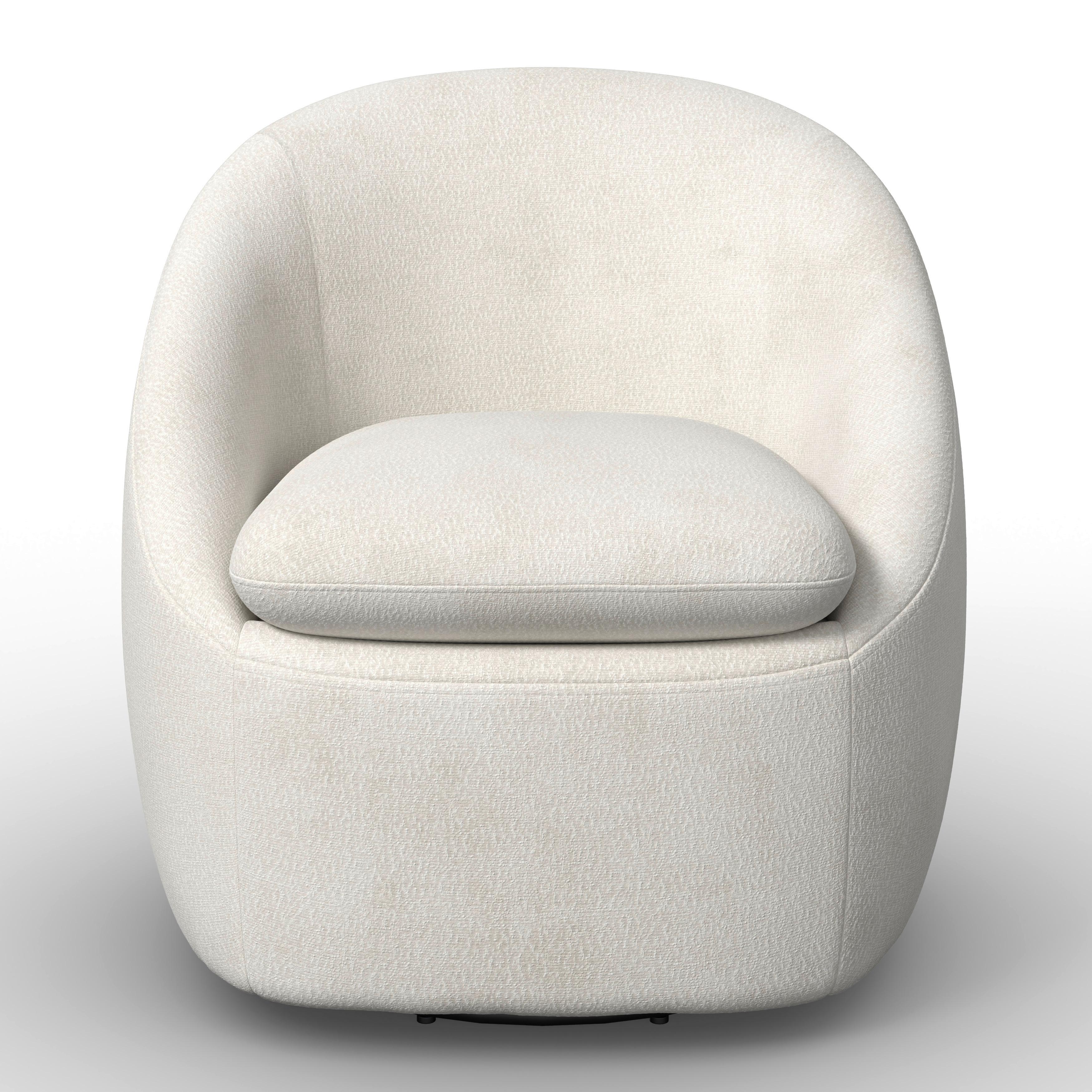 FÅTÖLJ DORA - vit/svart, Modern, metall/trä (77/74/73cm) - Bessagi Home