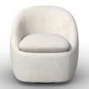 FÅTÖLJ DORA - vit/svart, Modern, metall/trä (77/74/73cm) - Bessagi Home