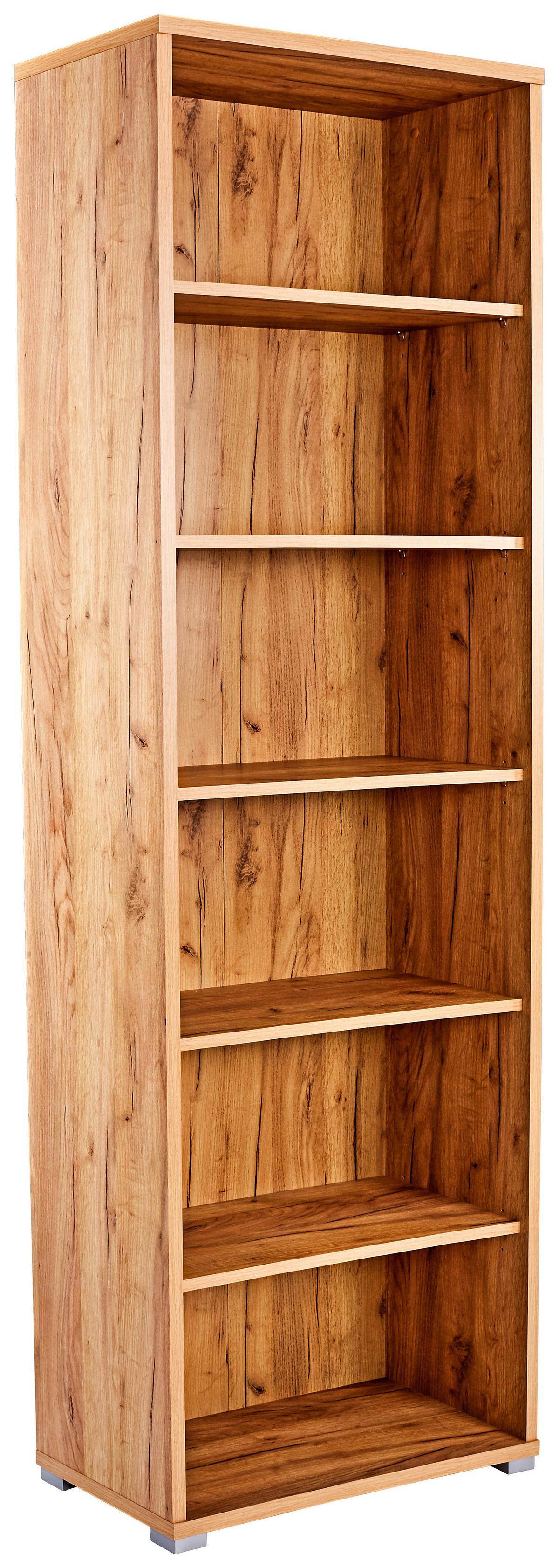 Polica Profi - boje hrasta/boje kroma, Moderno, drvni materijal/plastika (75/220/35cm) - Modern Living