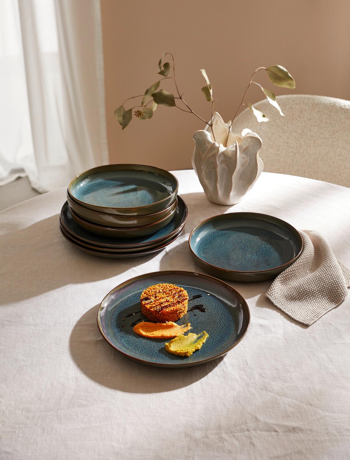 ZASTAWA STOŁOWA CRAFTED BREEZE VILLEROY&BOCH - zielony, Basics, ceramika (34,5/19,4/32cm) - Villeroy & Boch