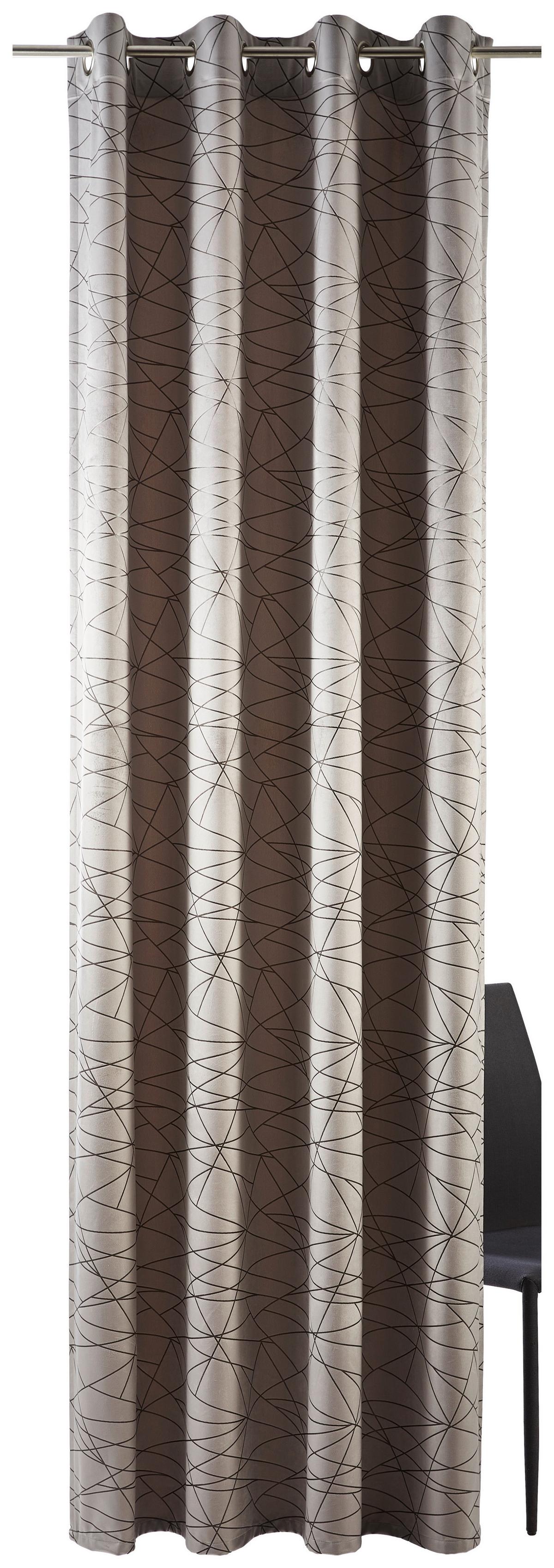 ZASŁONA NA PRZELOTKACH LAGID DIETER KNOLL - taupe, Design, tkanina (140/260cm) - Dieter Knoll
