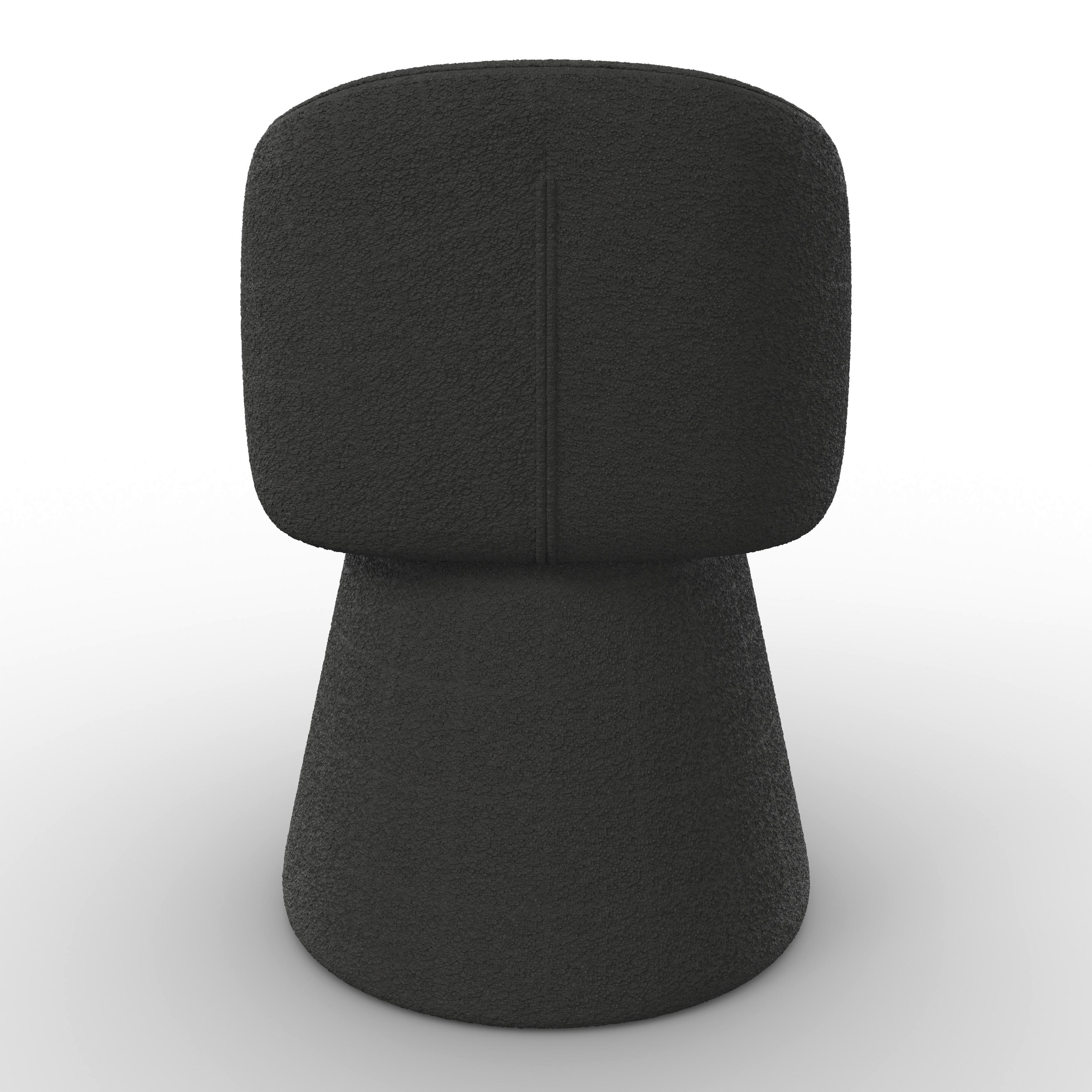 STOL MED ARMSTÖD MAIA - svart, Modern, metall/textil (60/84,5/59cm) - Bessagi Home