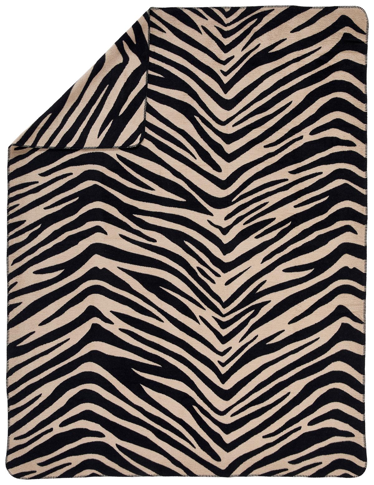 KOC DOMOWY ZEBRA - czarny/taupe, Trend, tkanina (150/200cm) - Dieter Knoll