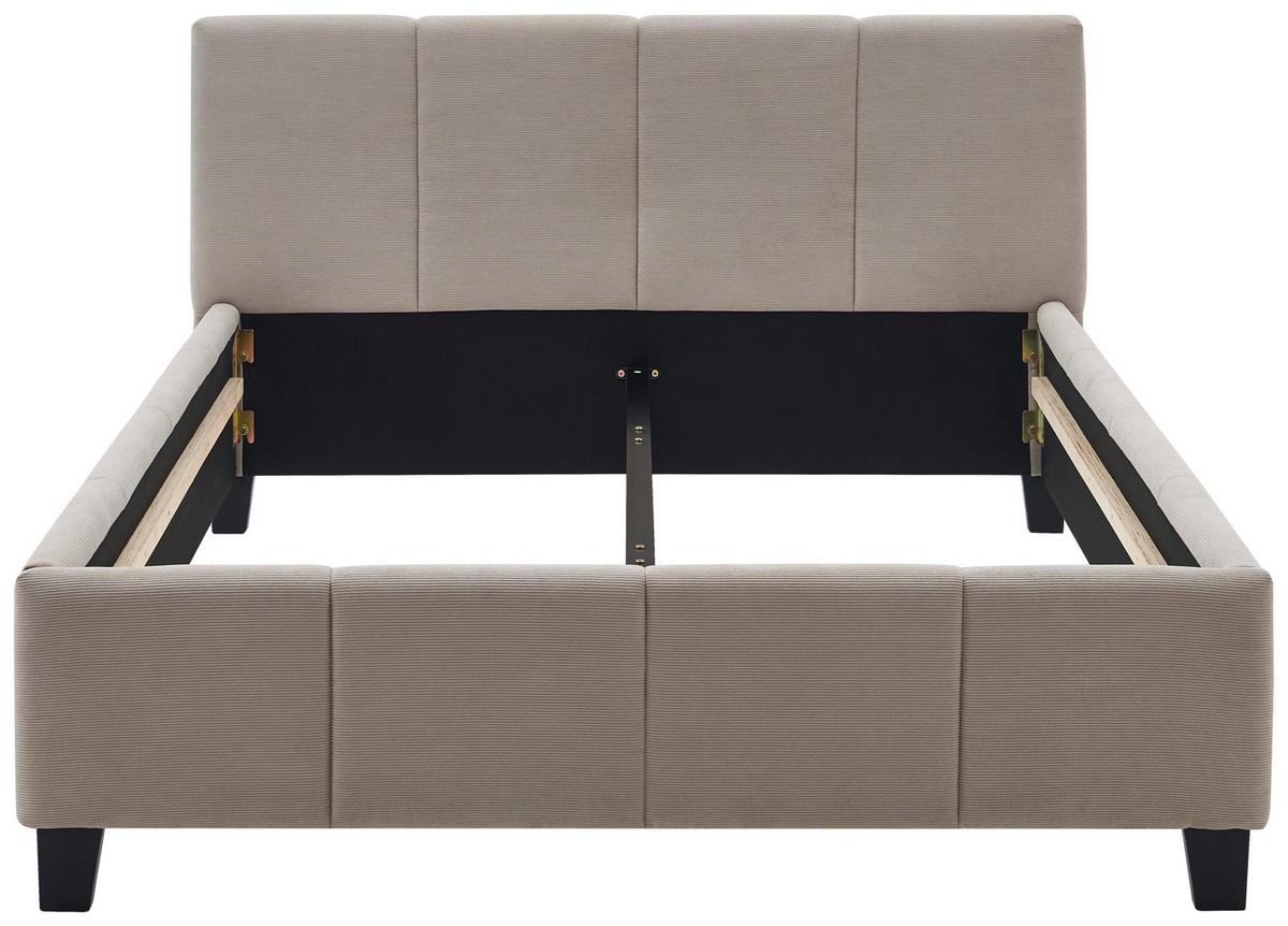 Polsterbett Crazy Beige ca. 140x200cm - Beige/Schwarz, MODERN, Holz/Kunststoff (140/200cm) - Based