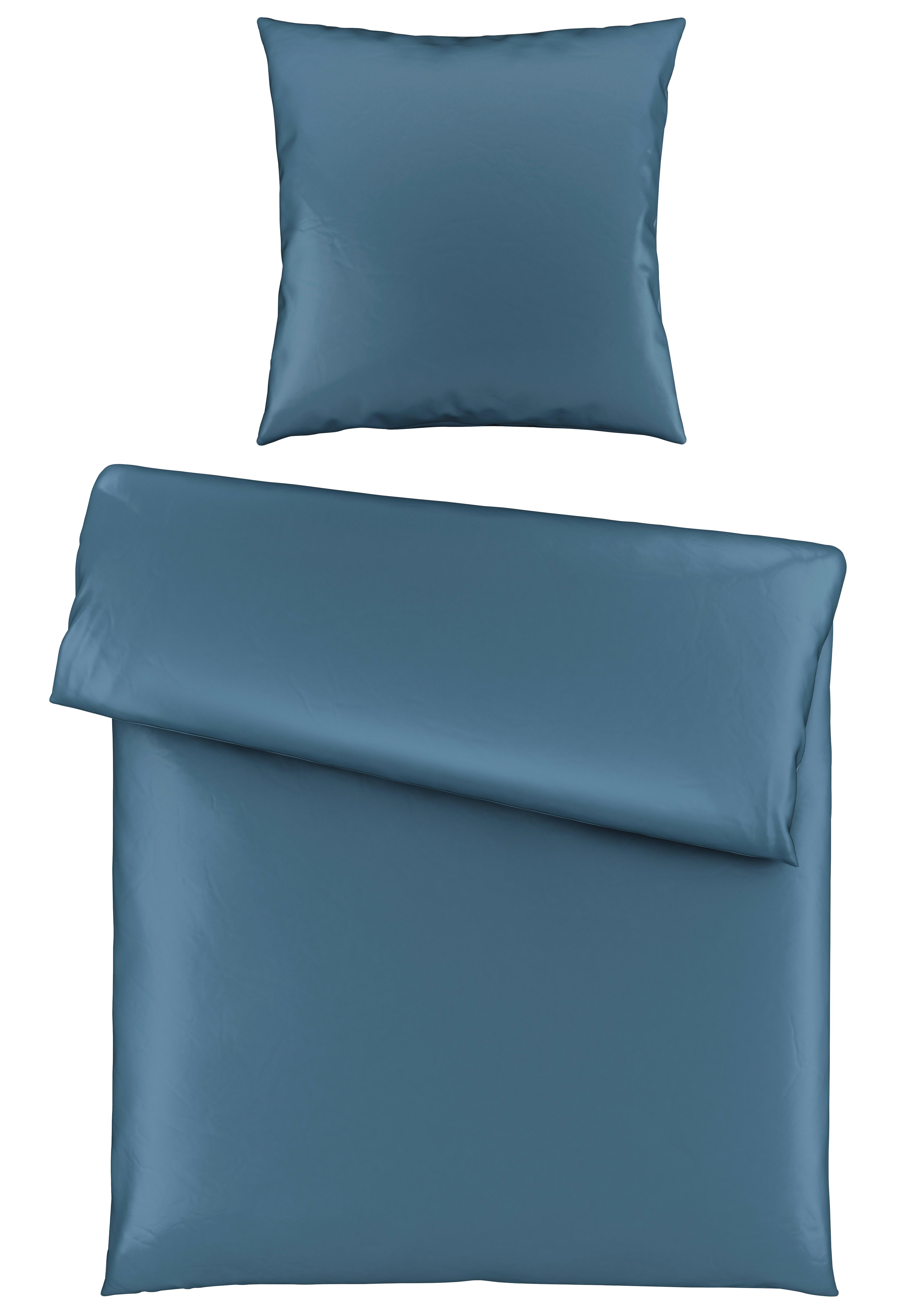 Bettwäsche Alex Uni ca. 135x200cm - Blau, MODERN, Textil (135/200cm) - Premium Living