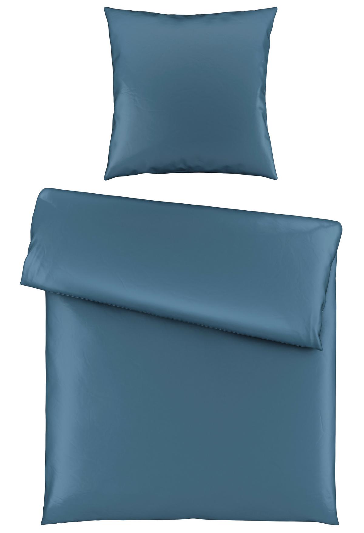 Bettwäsche Alex Uni ca. 135x200cm - Blau, MODERN, Textil (135/200cm) - Premium Living