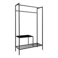 Garderobe Vita Schwarz - Schwarz, Basics, Holzwerkstoff/Metall (101/170/38cm) - MID.YOU